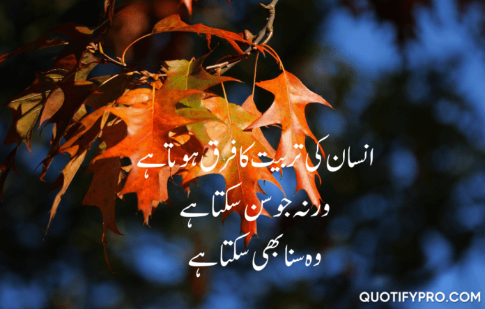 انسان کی تربیت کا فرق ہوتا ہے ورنہ جو سن سکتا ہے وہ سنا بھی سکتا ہے